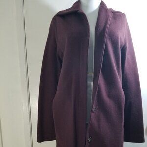 Banana Republic brand Pea Coat in wine/prune color, size S